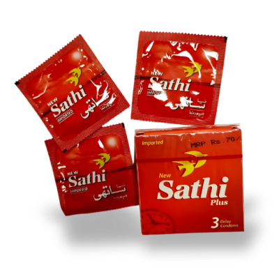 Sathi Plus Delay Condom Dispenser - Pack of 3 - 18 Pieces (6 x 3's) - Image 2